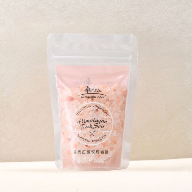 Sungugu 傘下有仁 喜馬拉雅玫瑰鹽(粗鹽) Himalayan Pink Salt - 天然礦物質粗鹽，適用於各式料理, 150g, 1個
