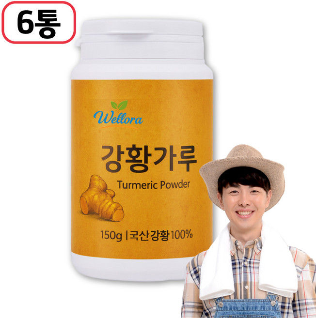강황가루 국산 커큐민 분말 [건강곳간], 149.9g, 6개