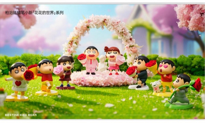 giya shop 蠟筆小新 正版授權 永生花 盲盒, 1個