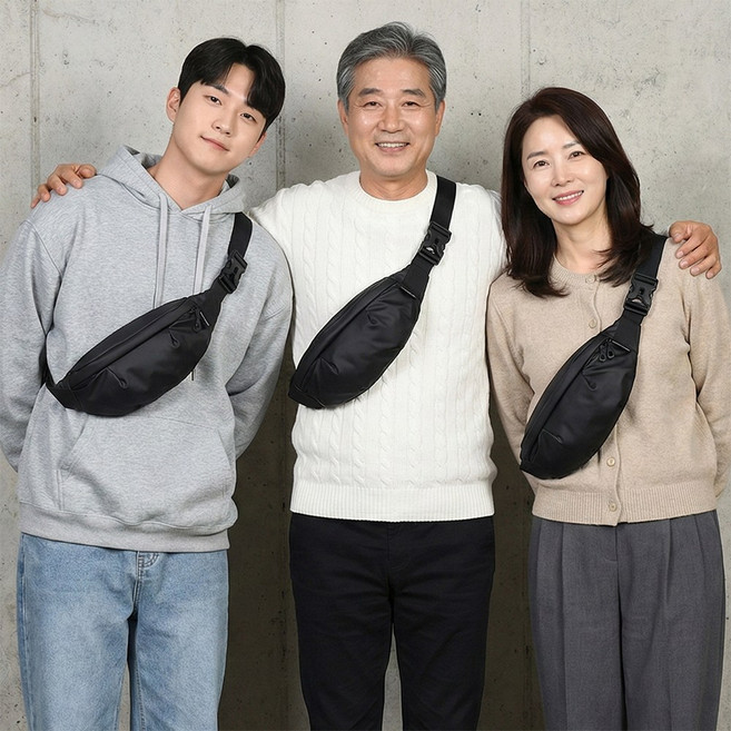 [담앤드솜 담솜온] 벨트 힙색 방수 슬링백 크로스백 운동용 여행용 남녀공용