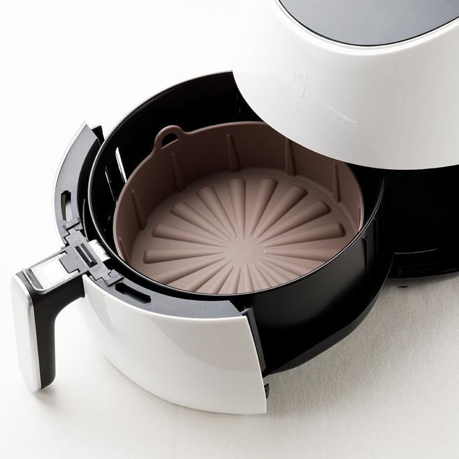 발상 에어프라이어 실리콘 용기 오븐 에프팟 원형, 특대형 쇼콜라, 1개