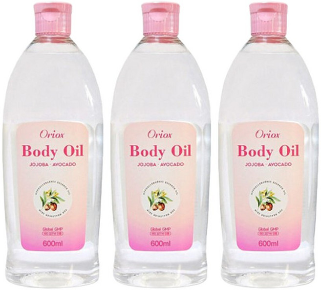 오릭스 바디오일 600ml x 3개 마사지 베이비오일