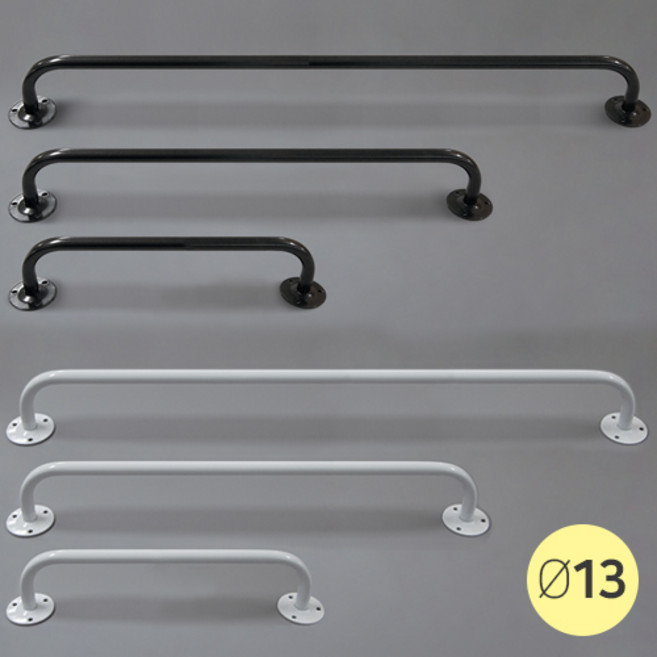 ㄷ자봉 전면고정 다용도걸이 수건걸이 벽행거 400 700 1000mm, 4206-700 BLK, 1개