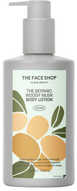 [더페이스샵] 더 보태닉 우디 머스크 바디 로션 350mL 1개, 더페이스샵 더 보태닉 우디 머스크 바디 로션 350 m