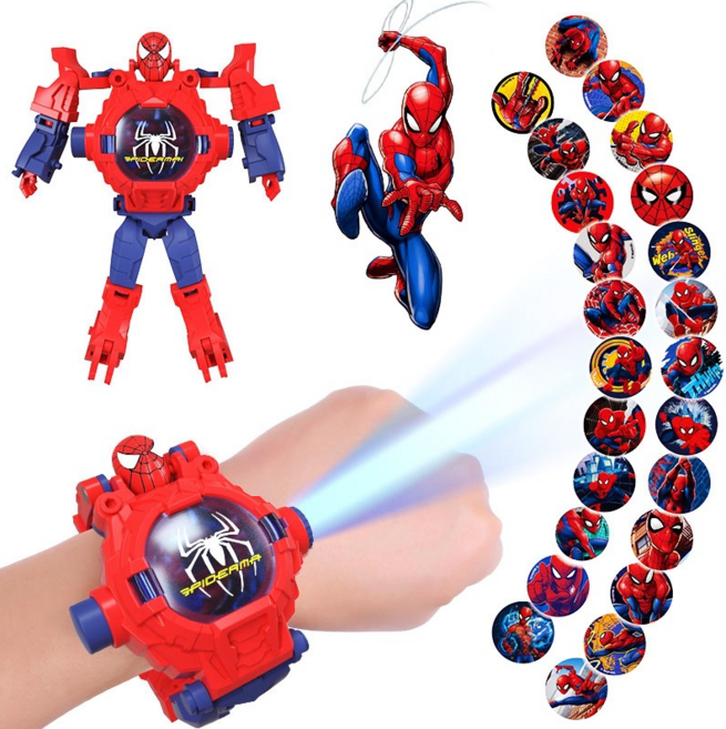 레트로 변신 스파이더맨 빔 로보트 팔찌, 1개