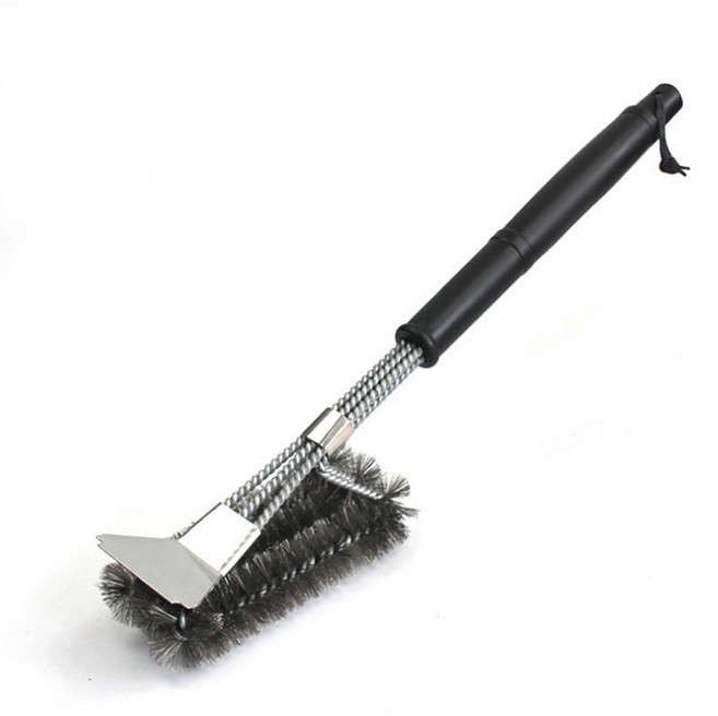 웰스홈 캠핑용 BBQ석쇠청소솔 캠핑그릴 바비큐 고기불판 철판 화로대 강력세척 캠핑용품 쇠브러쉬 철브러쉬 캠핑용품, 석쇠청소솔, 1개