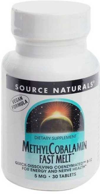 SOURCE NATURALS 甲鈷胺速溶錠 5mg, 30顆, 1個