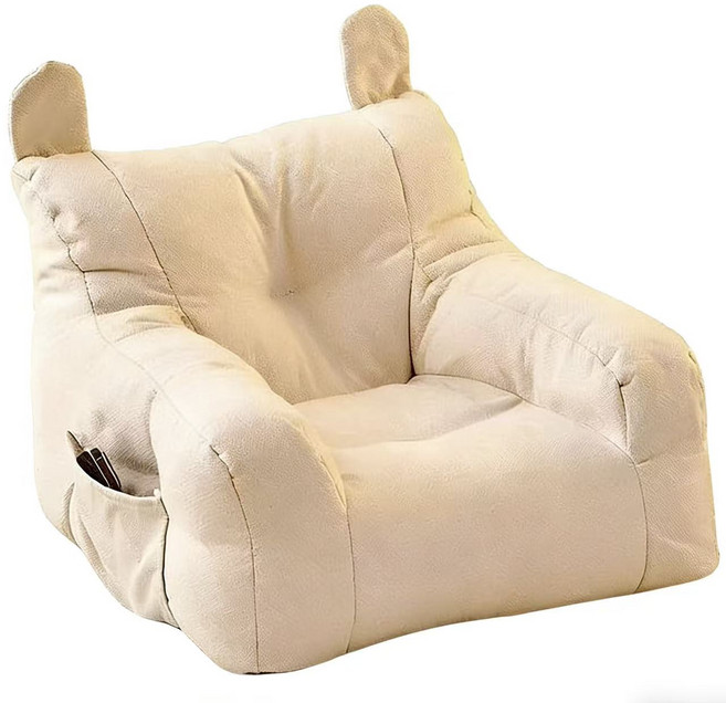 寶寶懶人沙發 0甲醛新款網紅沙發 寶寶兒童沙發 嬰兒家用小沙發 可愛ins風拍照小沙發, 丨棉麻丨米白色丨飽滿舒適