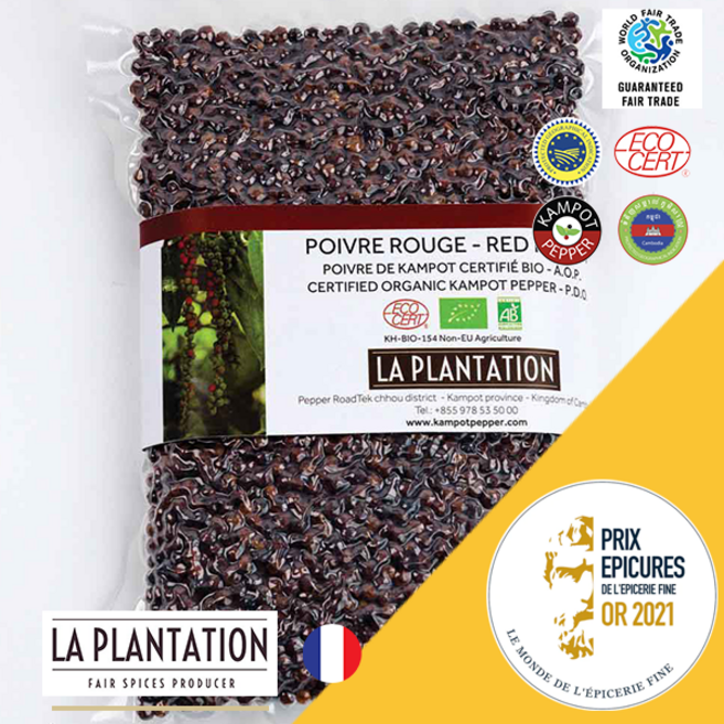 캄폿후추 캄보디아통후추 레드페퍼 대용량 500g 라 플랜테이션, 1개