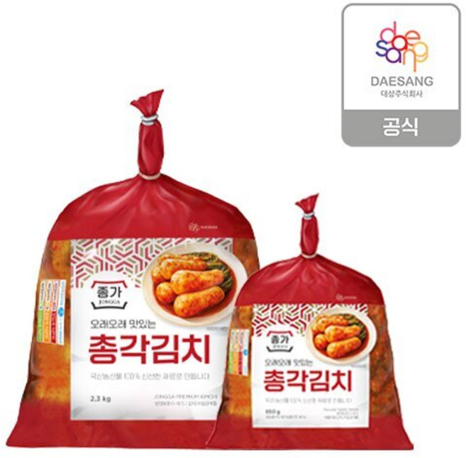 종가 총각김치 2.3kg+총각 850g, 단일옵션