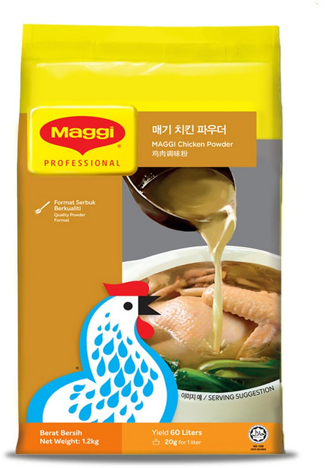 네슬레 닭고기육수 매기 치킨스톡 분말파우더, 1.2kg, 6개