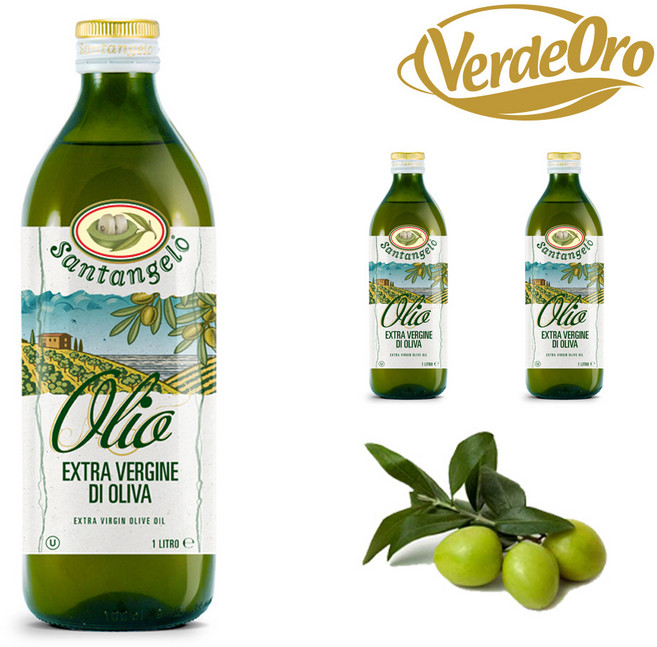 Santangelo 냉압착 엑스트라버진 산탄젤로 엑스트라버진 올리브 오일1L 최상품, 3개, 1L