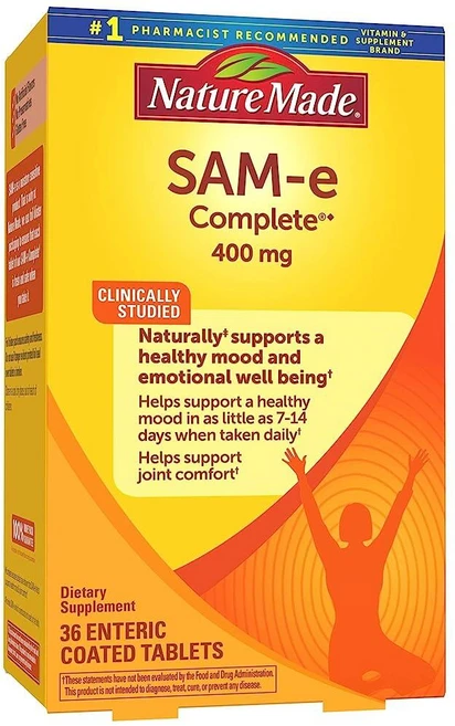 Nature Made SAM e 네이처 메이드 샘 이 컴플리트 400mg 36정, 1개 - 쿠팡