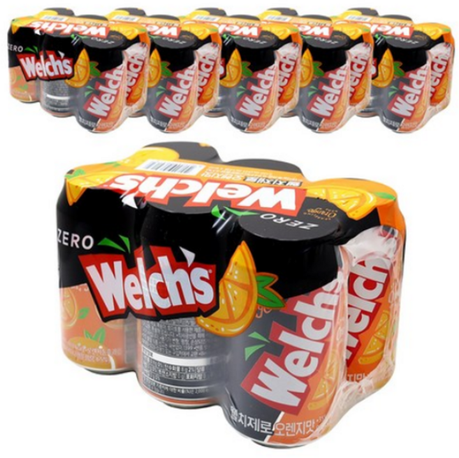 웰치스 제로 오렌지맛, 355ml, 48개