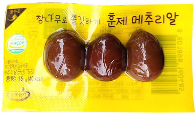 참나무로 쫄깃하게 훈제메추리알15g, 15g, 1개