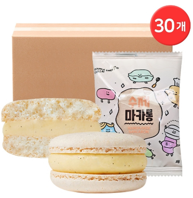 CJ프레시웨이 수제마카롱 바닐라 18g 30개, 바닐라 18g x 30개