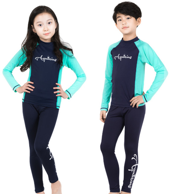 아쿠아리우스 아동 주니어 래쉬가드 AQ-STL04 상하세트