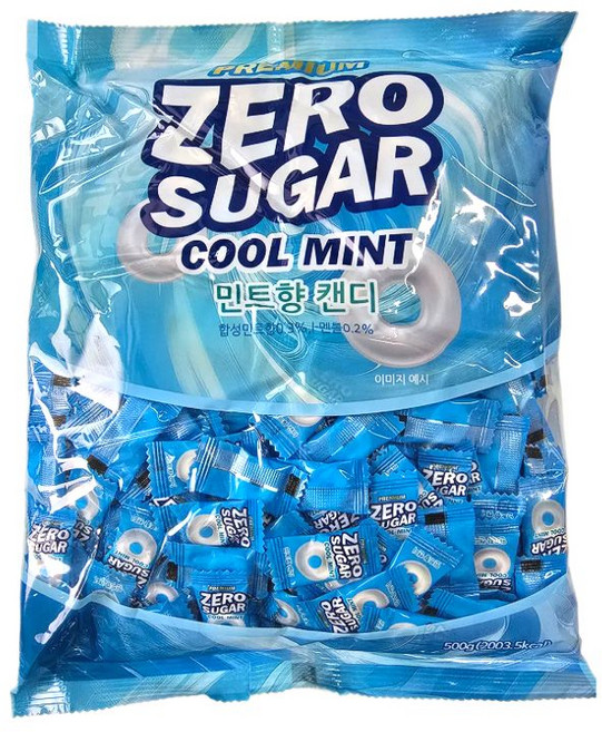 제로슈가 민트향사탕 500g 낱개포장 아이들 어른들 간식 졸음운전 금연, 1개