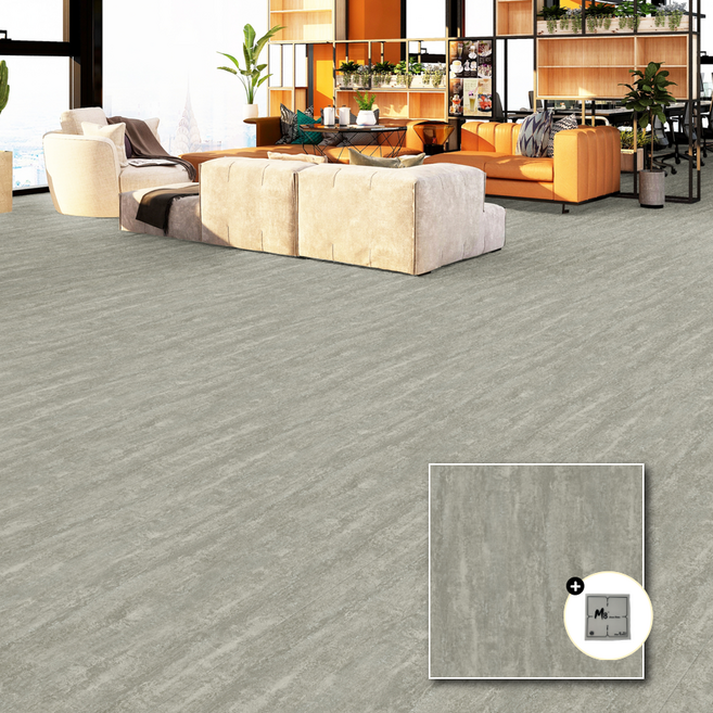 두껍고 붙이기 쉬운 데코타일 흔적 없이 깔끔한 비접착 타일, 모카샌드, 9개