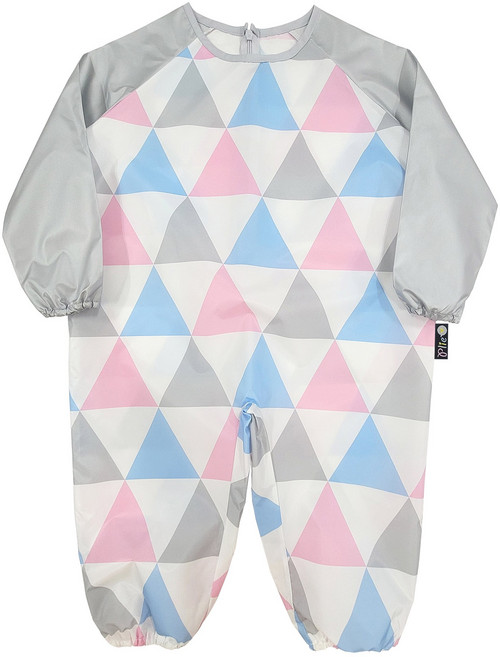 아동 전신미술가운 배색형, 핑크삼각