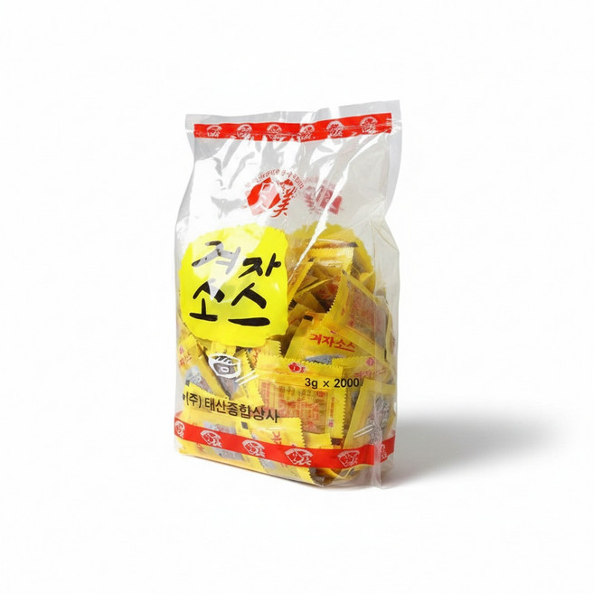 태산종합상사 겨자소스 600g (3gX200입) 대용량 개별포장 배달 포장용소스 소분겨자소스 낱개용소스 일회용, 200개, 3g