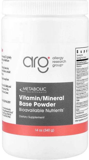 Metabolic Maintenance Vitamin/Mineral Base Powder 14 oz 340 g, Metabolic Maintenance, Vitamin, 312g, 1개 - 쿠팡