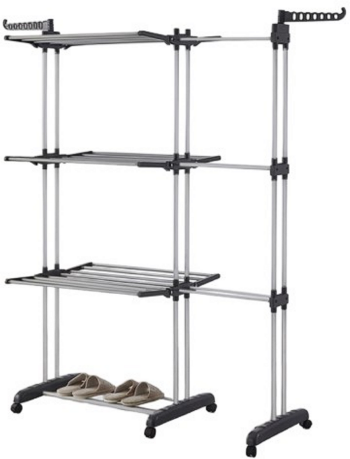 빌든 확장형 빨래 건조대 다용도 접이식 튼튼한 건조대, 그레이