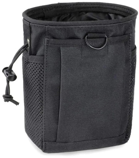 전술 Molle Drawstring 잡지 덤프 주머니 조정 가능한 군사 유틸리티 벨트 허리 팩 홀스터 가방 야외 보관 가방, [03] Black, 1개