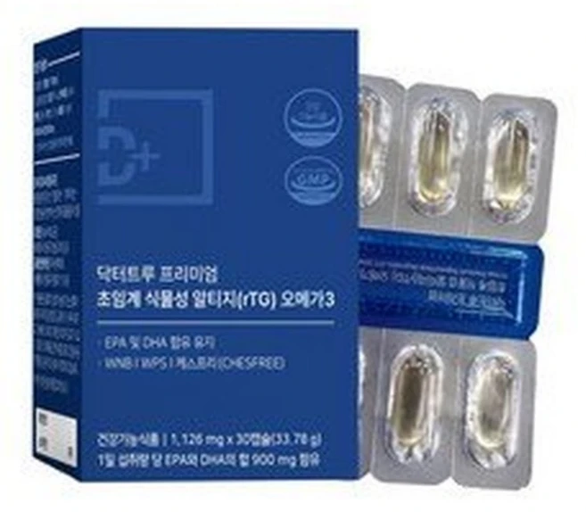 닥터트루 프리미엄 초임계 식물성 알티지 오메가3 EPA DHA 성인 임산부 혈행 영양제, 30정, 2개 - 쿠팡