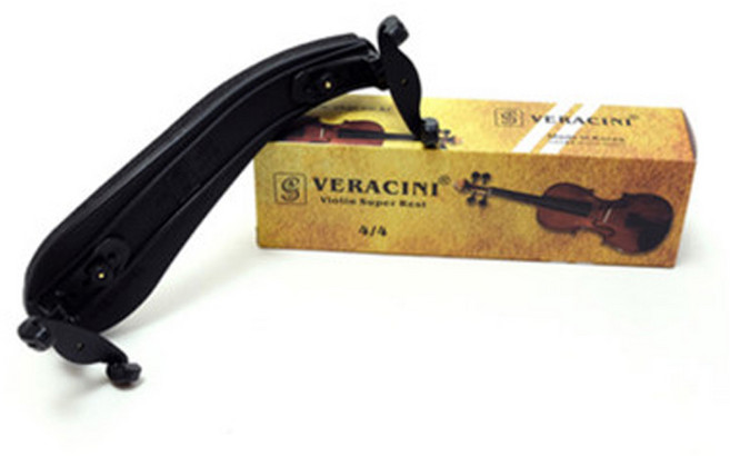 Veracini 바이올린 어깨받침 1/16 1/10 1/8 1/4 1/2 3/4 4/4사이즈, 4/4사이즈 (레이크악기), 1개, 블랙