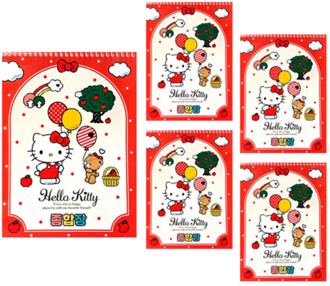 산리오캐릭터즈 무선종합장 35매, 5개, 헬로키티
