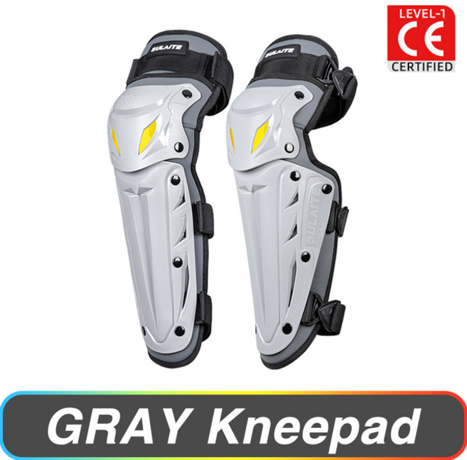 바이크 오토바이 무릎 패드 팔꿈치 보호 콤보 보호대 장비 야외 스포츠 모토크로스 사계절 통풍, 08 Gray Knee Pad