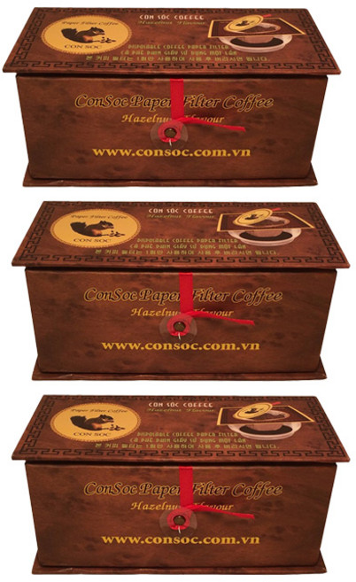 베트남 위즐커피 콘삭 루왁 다람쥐똥커피 아라비카 헤이즐넛 브라운패키지 드립백커피, 3박스, 10개입, 160g
