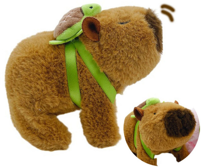 토이즈데이 아기카피바라 동작 인형, 1개, 브라운, 13cm