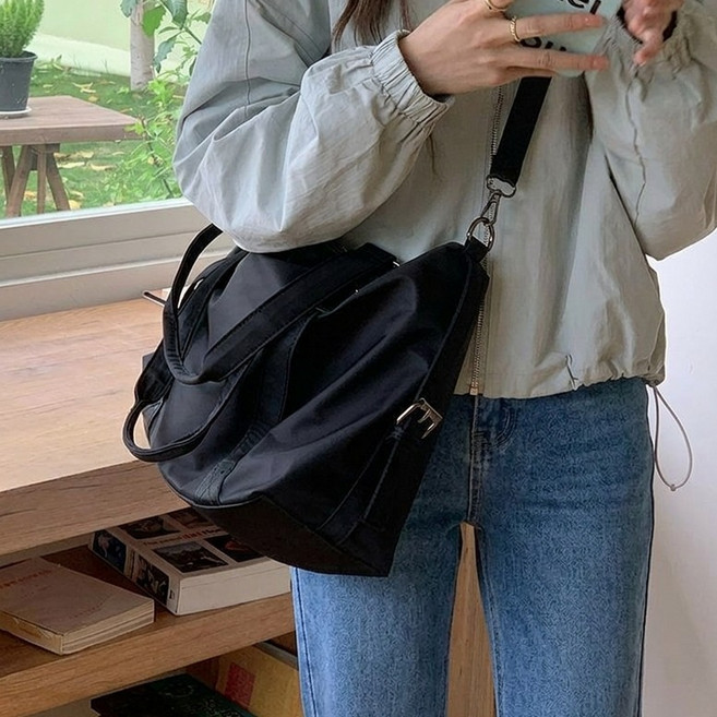 브렌코브 남녀공용 레더 숄더백 크로스백 데일리 보스턴백