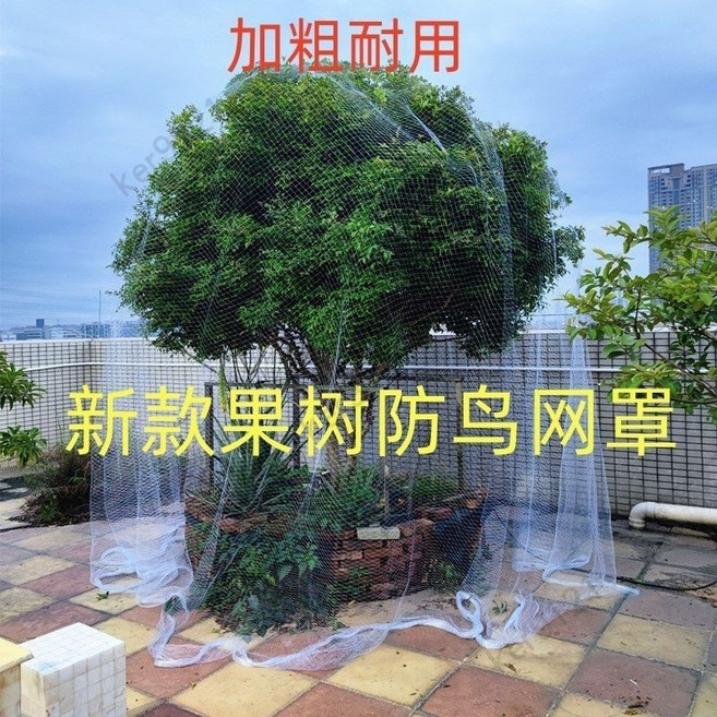果樹專用防鳥網罩 防蟲網罩 櫻桃網 家庭防鳥網 果園尼龍網 防護罩 蔬菜網 耐高溫 果樹果園防護塑膠網大棚專用, 5米寬5米長 1.5米高果樹專用 ,防鳥網罩