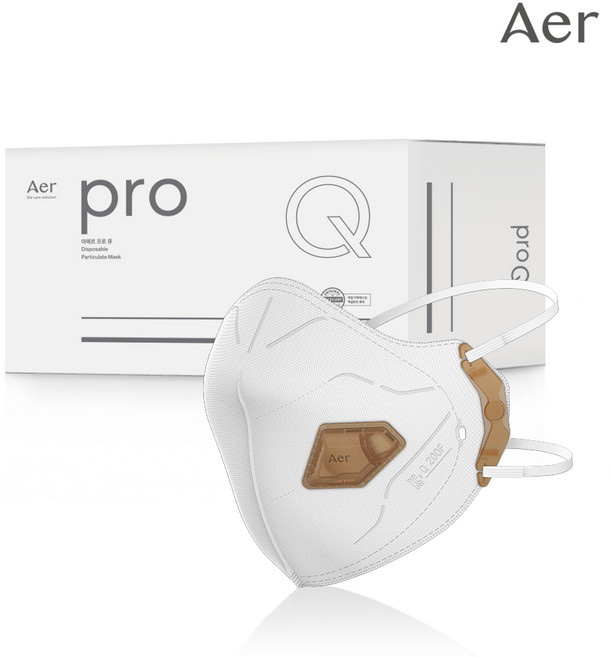 아에르 Pro Q200F (프로 큐) 1급 방진마스크 산업용 공사현장 분진마스크 용접용 100% 국산, 화이트, 10개입