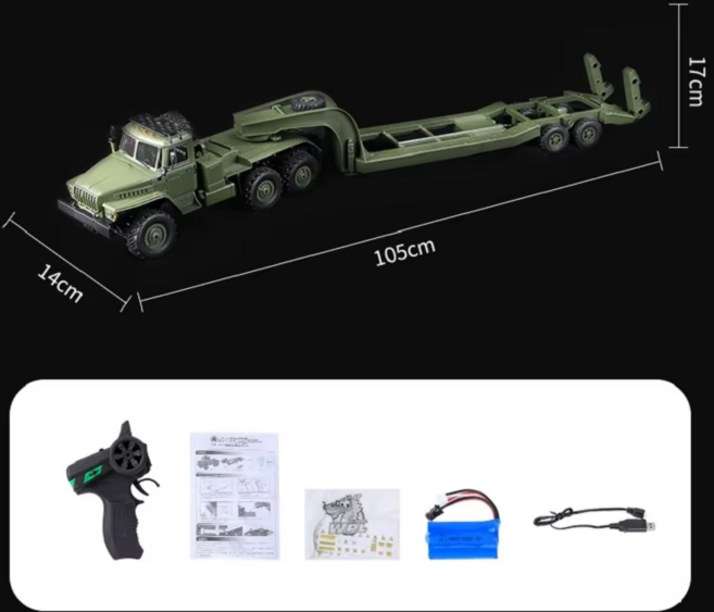 WPL B36-3 리모컨 자동차 1:16 시뮬레이션 RC 군용 차량 소련 우랄 트럭 오프로드, 01 빠른, 01 WPL B36-3