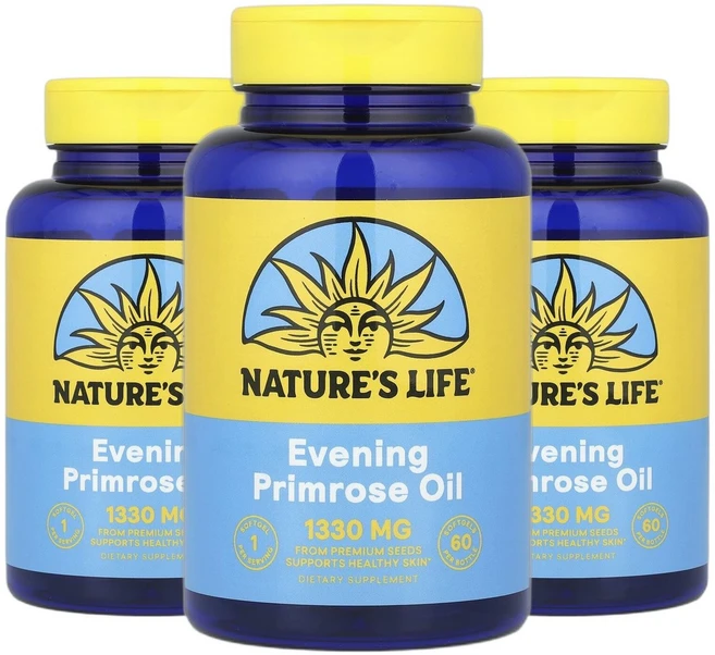 네이쳐스라이프 감마리놀렌산 달맞이꽃 오일 1300mg 소프트젤 60정 2+1 - 쿠팡