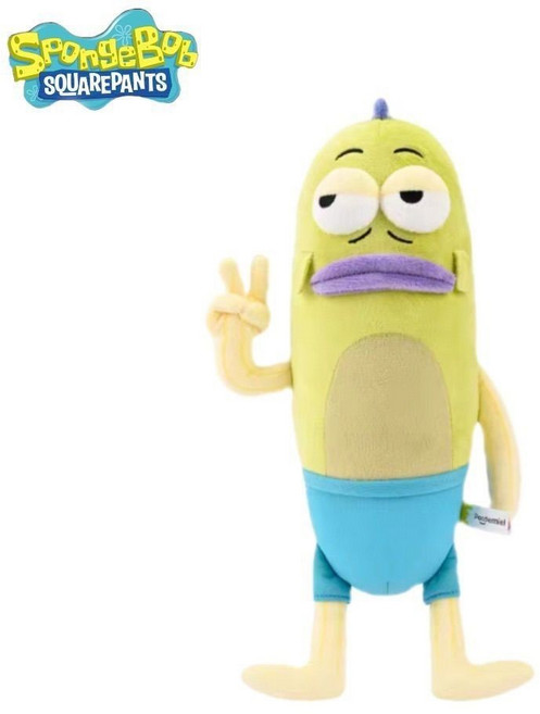 SPONGEBOB SQUAREPANTS 比奇居民路人魚公仔毛絨玩偶, 1個, 無情比耶路人魚公仔
