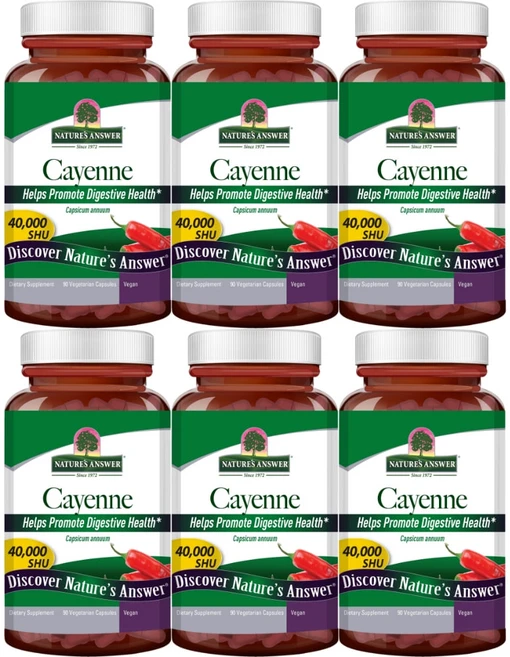 네이처스앤서 카이엔 고추 40000 SHU, 90정, 6팩, 90정 - 쿠팡