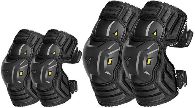 알나인 CE레벨2 오토바이 무릎 팔꿈치 보호대 세트 MDL1029C, 1개, 옐로우