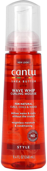 Cantu 시어버터 웨이브 휩 컬링 무스 248ml(8.4fl oz), Cantu시어버터웨이브휩컬링무스248ml84floz, 1개, 248ml
