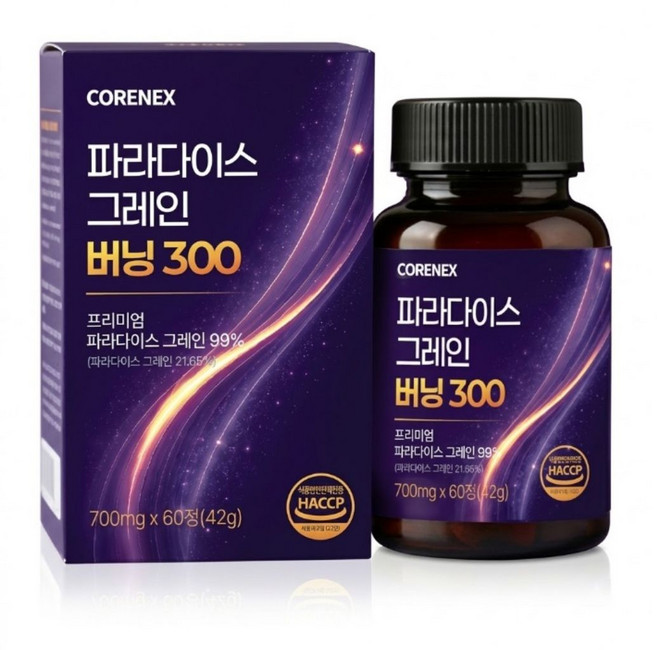 [정품] 파라다이스 그레인 버닝 300 HACCP 식약처인증 6파라돌, 1개, 60정