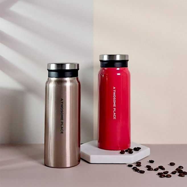 10위 - 혜문스토어 투썸 골드 텀블러 550ml - 개 (1개입) 스테인리스텀블러 스텐레스텀블러 스텐리스텀블러 커플텀