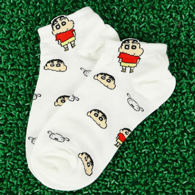 (국산.짱구5개세트.무배) 패턴짱구발목양말 짱구양말(정품)