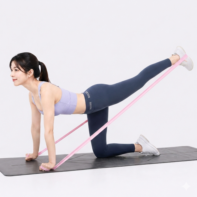 루비솜 요가 라텍스 스트레칭 밴드 2p, 2개, 랜덤