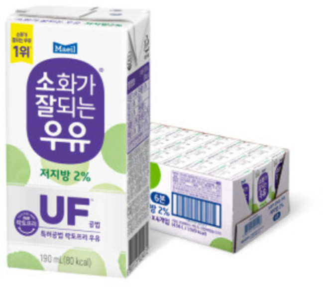 매일 소화가잘되는우유 저지방 멸균 190ml 24팩