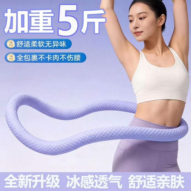 呼啦圈 瘦肚子神器 健身拉力器 美背燃脂 家用運動器材 靜音不擾民, 1個, 紫色, 2.5kg