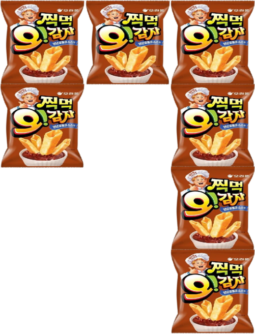 오리온 오감자 찍먹 양념 바베큐소스맛 136g 낱개, 7개